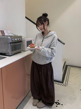 ティバーボタンスナップフードカラーフリース