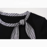 チェックリボンアクセントTシャツ 232427729