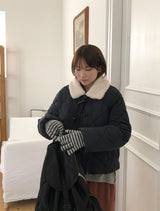 Pundero Wool Stripe Knit Gloves