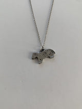 Spiral mini horse necklace