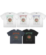 ハートサンセットグラフィックTシャツ_ホワイト(ブルー)