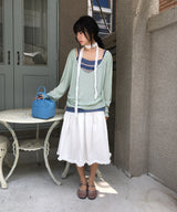 Diez Lace Flower Layered Sleeveless