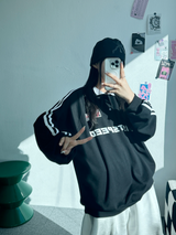 ラグランスリーストライプカラースウェットシャツ🖤🩶🤍 - 3 カラーズ