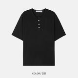 LMN Summer Air Cool Henley Neck Short-Sleeved T-Shirt (5 colors)