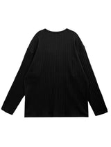 シンプルラインヘンリーネックロングスリーブ3C