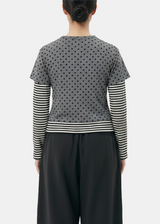 Dot Stripe Layered Tee