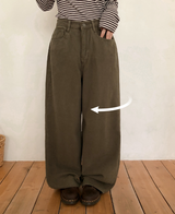 ウォームコットン100バルーンフィットワイドパンツ (5color)