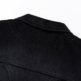 BINDING POINT DENIM JACKET
 - BLACK