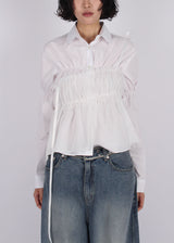 MESH SHIRRING TOP