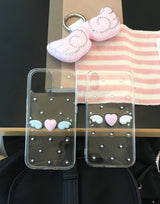[MADE] ドットエンジェルレジンケース(heart-pink & wings-white)