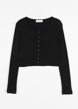 RIB U-NECK CARDIGAN