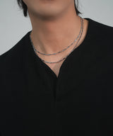 Slim pattern chain necklace (925 silver)