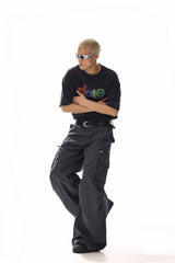 Grey Deconstructed Cargo Pants