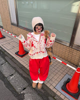 ルドルフィンノーズドローウィンスノーフレークニットジップアップジャケット
