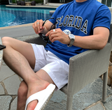 Liu Washing Cotton Banding Shorts