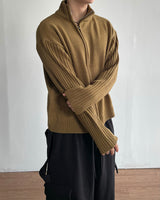 Dig Crop Knit Zip-up