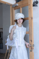 wing frill blouse(WHITE)