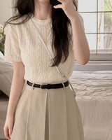 Lian Twisted Short Sleeve Knitwear