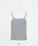 Arone Lace Ribbed Layered Layered Strap Sleeveless