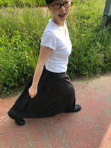 Dressy shirred skirt