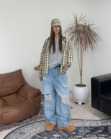 Etes Damaged Denim Pants