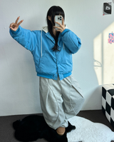 キディリング ポイント フロントプリーツ バルーンパンツ💙🩶🖤 - 3カラー