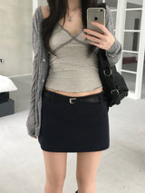 Vine Low-rise Mini Skirt (4 colors)