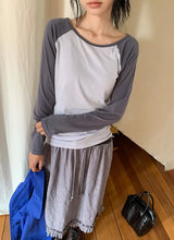Tensor Basic Color Matching Raglan Long Sleeve Tee