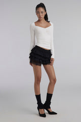 Tutu Ballet Lace Skort, Black