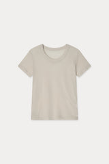 See-through Tencel Tee_Beige