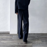 Structured Pleated Wide Pants