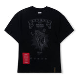 プレイングセミオーバーサイズTシャツ ブラック／カーキ