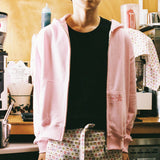 [SUTEKXWEBHOUSE] Strawberry Check Hoodie Zip-up - Pink