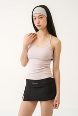 Athletic slit skirt - black
