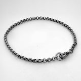SS-6mm BOLD O chain necklace_dark silver
