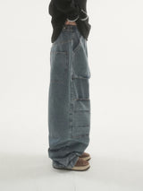 Cut-out バックルデニムパンツ -2C