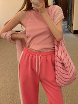 ハイナ リブ編み ノースリーブ