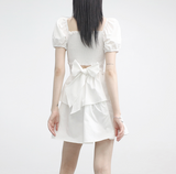 Webit Shirring Puff Dress