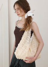 Jeanne Lace Flower Shoulder Bag_Cream