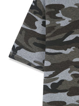 Camo Waffle Henley Neck Muscle Fit T-shirt