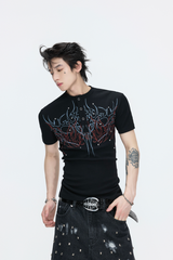 ゴシックスタデッドTシャツ
