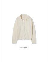 [Unisex] Daisy punching hood zip up(4color)