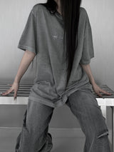 [unisex] ピグメントクロスオーバーフィット半袖Tシャツ (2color)