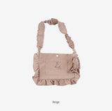 Leah Canvas Frill Shoulder Bag