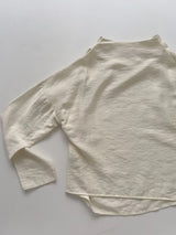 Verona High-Neck Shirred Blouse
