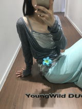 Som Striped Lace Sleeveless (4color)