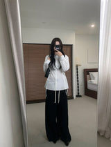 Refine Side Strap Long Sleeve Shirt