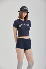 ブークレクロップドTシャツ
