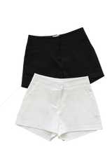[Sepia] ベーシックコットンショーツ (Black/White)