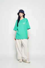 25SS アウトラインスクリプトロゴ半袖Tシャツ パステルグリーン